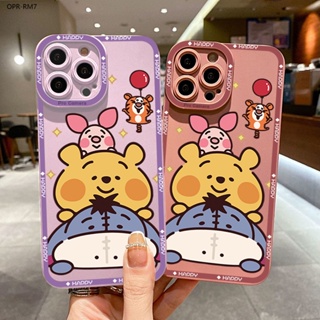 Realme 7 7i 6 6i C17 Pro 5G เคสเรียวมี สำหรับ Cute Cartoon Winnie The Pooh เคส เคสโทรศัพท์ เคสมือถือ Full Cover Shell Shockproof Back Cover Protective Cases