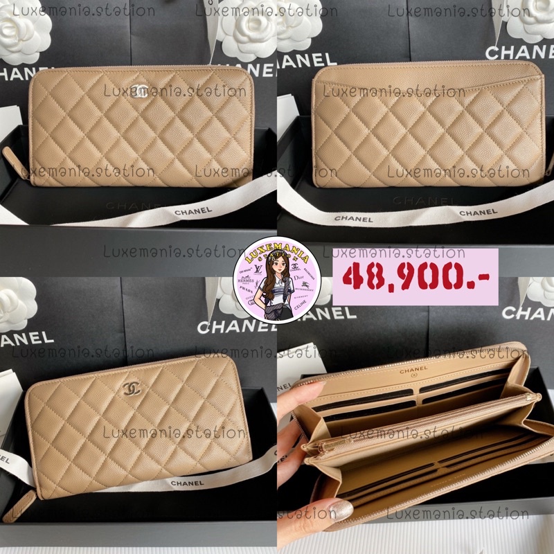 👜: New!! Chanel Zippy Long Wallet Dark Beige 22a‼️ก่อนกดสั่งรบกวนทักมาเช็คสต๊อคก่อนนะคะ‼️