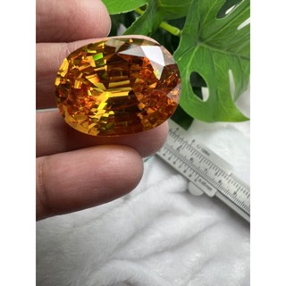 Synthetic CZ Cubic Zirconia Yellow Oval 21x17-  41cts