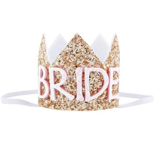 มงกุฎ Bride Gold Glitter Crown