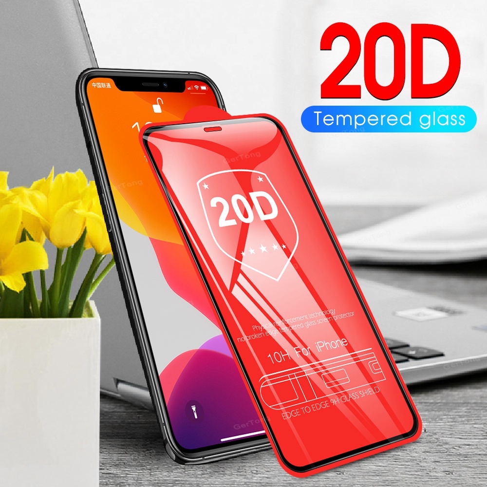 กระจกนิรภัยกันรอยหน้าจอ ขอบโค้ง 20D สําหรับ IPhone 14 13 12 11 Pro XS 15 Promax 15Plus IPhone 8 7 Plus SE 2023