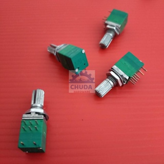 โพเทนชิโอมิเตอร์ Potentiometer วอลลุ่ม VR ปรับค่า 8 ขา B1K ถึง B500K #8 ขา เขียว (1 ตัว)