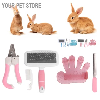 Your Pet Store ชุดแปรงหวีเล็บ กรรไกรตัดเล็บ ขนาดเล็ก สําหรับสัตว์เลี้ยง กระต่าย