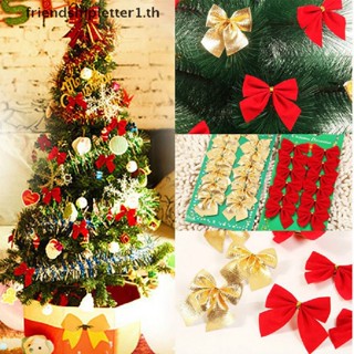 &lt;Christmas &amp; Cny Decor&gt; ริบบิ้นโบว์ สีทอง สีเงิน สําหรับตกแต่งต้นคริสต์มาส