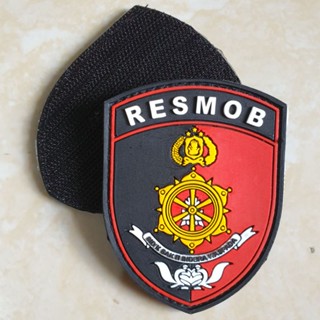 แผ่นปะยางโลโก้ resmob brimob police police police polri velcro สําหรับตํารวจ