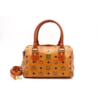 กระเป๋า MCM ลาย Visetos 2way Mini Boston Shoulder Tote (มือสอง)