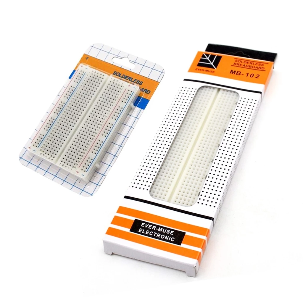 Protoboard 830 Points MB-102 MB102 Breadboard Solderless PCB Bread Board Test DIY โฟโต้บอร์ด 400 point