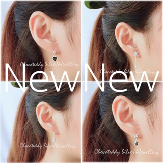 S925 ต่างหูเงินแท้เพชร CZ Sterling Silver earrings ER47-55