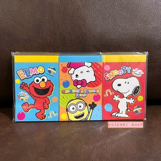 เซ็ตสมุดฉีกเล่มเล็ก 3 เล่ม ลายรวม Characters (USJ) แบบ Snoopy &amp; Elmo มีเฉพาะที่ Universal Studios Japan เท่านั้น