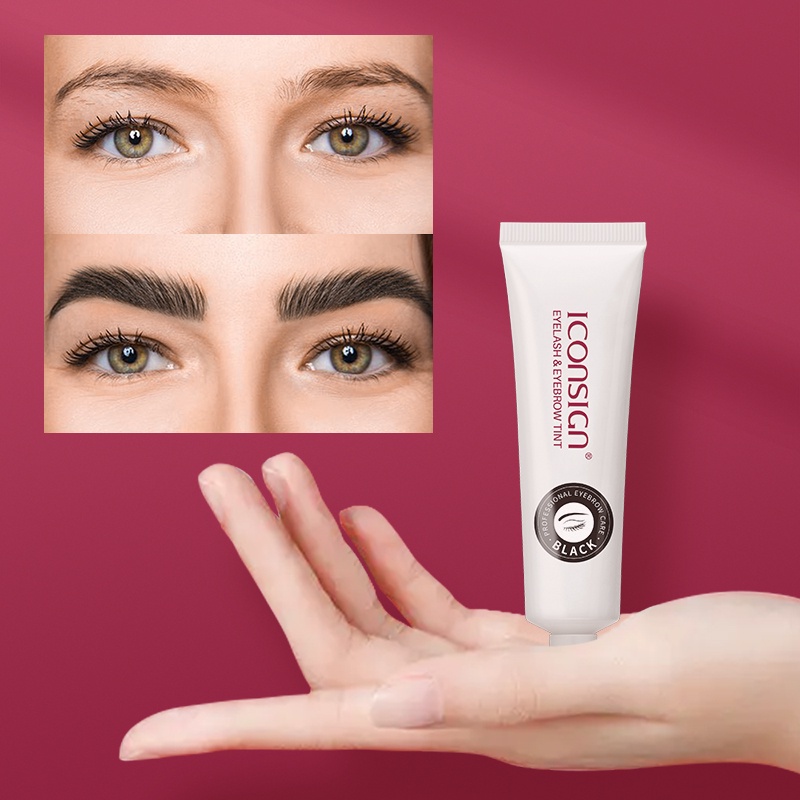 Iconsign ครีมย้อมคิ้ว ครีมย้อมสีคิ้ว กันเหงื่อ มืออาชีพ ย้อมสีขนตา คิ้ว มาสคาร่า กันน้ํา ติดทนนาน ราคา ถูกที่สุด ดีลบีเคเค แกลเลอรีภาพที่ 7