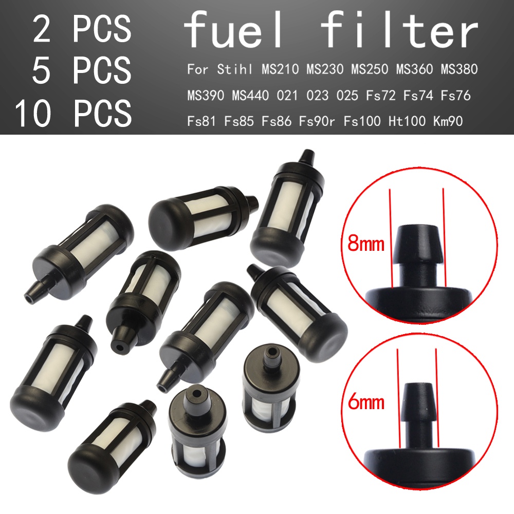 Chainsaw ตัวกรองการใช ้ 6mm/8mm สําหรับ Stihl MS210 MS230 MS250 MS360 MS380 MS390 MS440 021 023 025 Fs72 Fs74 Fs76 Fs81 Fs85 Fs86 Fs90r Fs100 Ht100 Km90 เลื ่ อยโซ ่