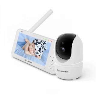 กล้อง Baby Monitor HD 5นิ้วจอภาพกล้องและเสียง 4Xซูม 22Hrsแบตเตอรี่ 1000ft Range 2-Way Audio เซ็นเซอร์อุณหภูมิกล้องเด็ก