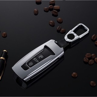 Car Aluminum Alloy Keychain Cover Holder Case For Volkswagen Touareg Fob Smart Key Wallet Bag Purse Car-Styling