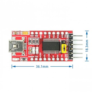 USB to TTL รองรับสายดาวน์โหลดโมดูล 3.3V 5V FT232RL อินเทอร์เฟซ USB