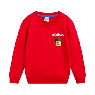 เสื้อสเวตเตอร์เด็กผู้ชาย kids Roblox Boys pullover thin cotton sweatshirt