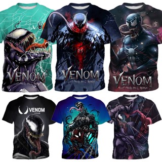 (อายุ 3-13 ปี) เสื้อยืด พิมพ์ลายอนิเมะ Venom Movie 3 มิติ แฟชั่นฤดูร้อน สําหรับเด็ก