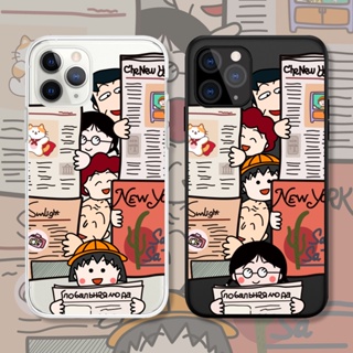 Chibi Maruko-chan เคสไอโฟน iPhone 11 pro max เคส X Xr Xs Max 14 plus case 12 13 14 promax couple cover โปร่งใส 7 8 plus