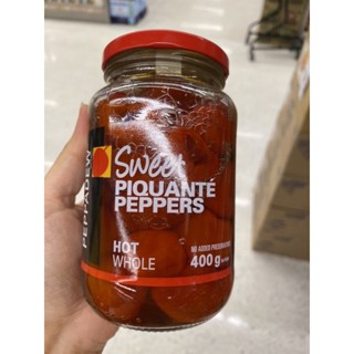 Sweet Piquante Peppers Hot Whole ( Peppadew Brand ) 400 G. พริกในน้ำปรุงรส ( ตรา เปปปาดิว )