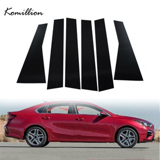 【IN Stock Store】สติกเกอร์ติดเสาประตูหน้าต่างรถยนต์ สีดํา คุณภาพสูง สําหรับ Kia Forte Sedan 2019-2022 6 ชิ้น