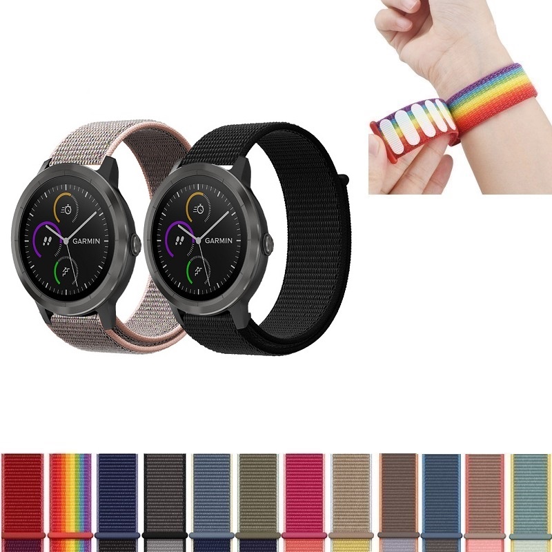 20MM สายนาฬิกาวงไนล่อน Loop สำหรับผู้เบิกทาง Garmin 645 245 245 Music