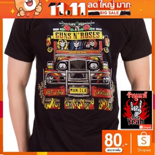 เสื้อวง GUNS N ROSES เสื้อผ้าแฟชั่น Rock เสื้อวินเทจ กันส์แอนด์โรสเซส RCM1829