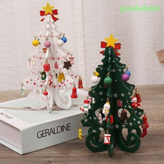 GUADALUPE Christmas Tree White/Green/Gold Handmade Table Desk Decoration Stereo Xmas Table Ornaments Christmas Ornaments