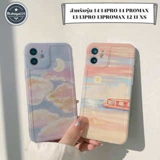 -พร้อมส่งในไทย-เคสซิลิโคน สกรีนลายธรรมชาติ TPU นิ่ม สำหรับรุ่น 14/14PRO 14 PROMAX 13/13PRO 13PROMAX 12 11 XS #256