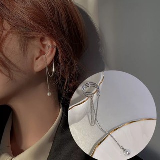 ต่างหูหนีบมุกโซ่ • Pearl Chain Ear Cuff