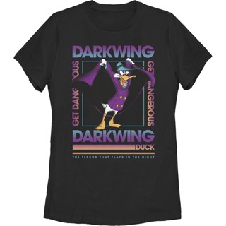 Womens The Terror That Flaps In The Night Darkwing Duck Shirt เสื้อแฟชั่นผญ เสื้อแฟชั่นผญ เสื้อยืดผู้หญิง เสื้อยีด