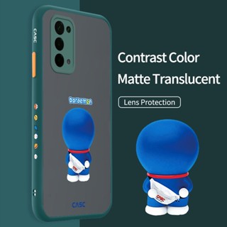 เคสโทรศัพท์มือถือ PC แข็ง แบบซิลิโคนใส ลายเกราะอ้วนน่ารัก สีฟ้า สําหรับ OPPO A74 A54 5G