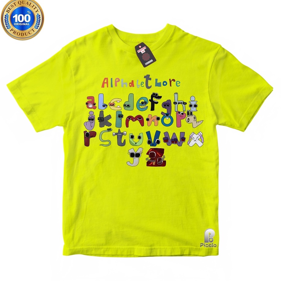 เสื้อผ้าเด็ก UNISEX ALPHABET LORE CHILDRENS TOPS COTTUN MATERIAL