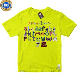 เสื้อยืด ผ้าฝ้าย พิมพ์ลาย ALPHABET LORE UNISEX สําหรับเด็ก