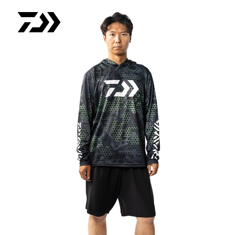 Daiwa DAIWA ชุดกีฬา เสื้อฮู้ดดี้ คอกลม แขนยาว สั้น ลําลอง เหมาะกับฤดูร้อน สําหรับผู้ชาย ใส่ตกปลา เล่นกีฬา