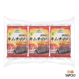 Godbawee Seaweed Kimchi Flavor (5g x 3) ก็อดบาวี่ สาหร่ายปรุงรส รสกิมจิ (5กรัม x 3)
