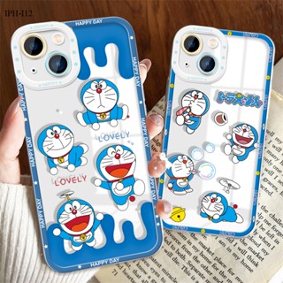 Compatible With iphone 13 12 Pro MAX Mini เคสไอโฟน สำหรับ Case Cartoon Doraemon Cat เคส เคสโทรศัพท์ เคสมือถือ Design Cases