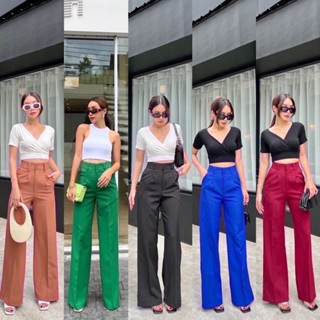 Dorothy high-waist pant กางเกงขากรพบอกตะขอหน้ามีหูPROMTHONG