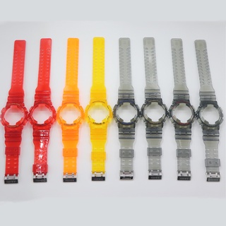 โปร่งใสสีสําหรับ Casio G-SHOCK GA120 110 100 GD100 GD110 GD120 GA-110GB GAX-100 สายคล้องและ Bezel นา