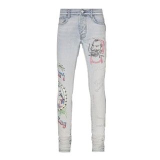 Amiri Zig Zag Art Patch 2022 Skinny Jeans