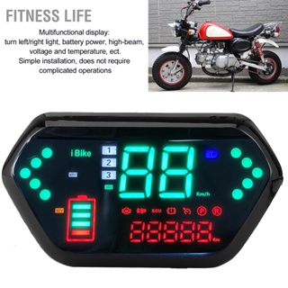 Fitness Life เครื่องวัดความเร็วรอบเครื่องยนต์ดิจิทัล หน้าจอ Lcd 60V สําหรับรถจักรยานยนต์ไฟฟ้า