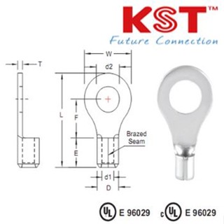 หางปลากลมเปลือย RING TERMINAL NON-INSULATE "KST"