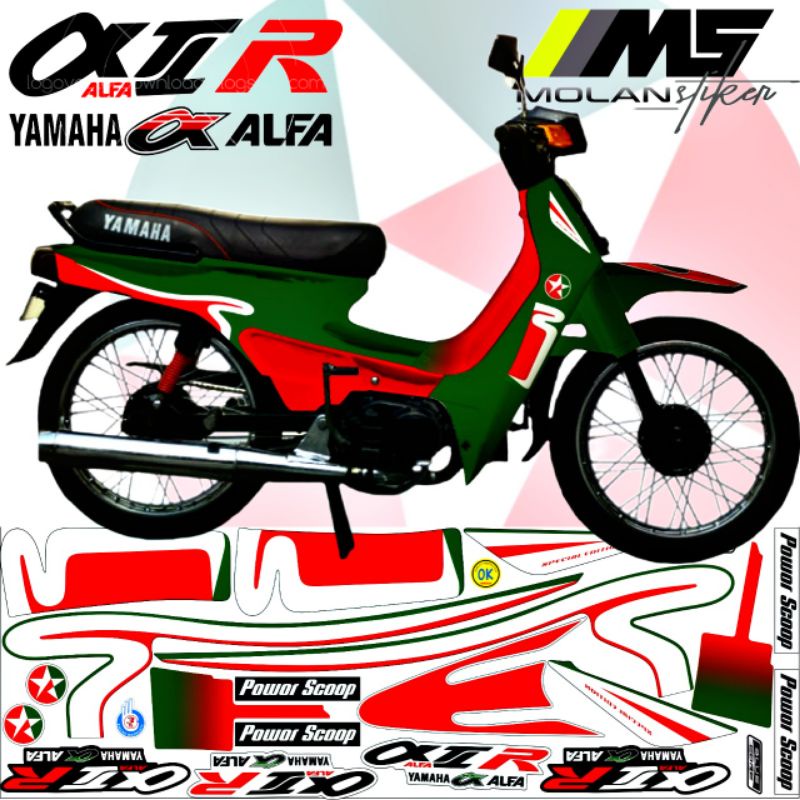 สติ๊กเกอร์รูปลอก Striping Variation Yamaha ALFA CALTEX / Yamaha ALFA 110 Special Edition CALTEX / Ya