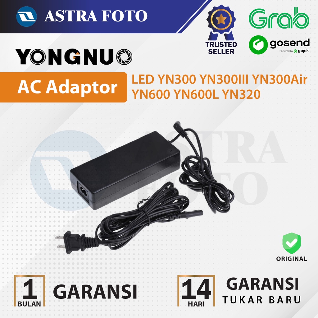 อะแดปเตอร์ AC สําหรับ YONGNUO LED YN300 YN300III YN300Air YN600 YN600L YN320
