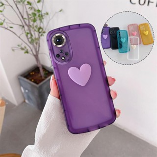 เคสโทรศัพท์มือถือ ซิลิโคน Tpu ใส กันรอยเลนส์กล้อง ลายหัวใจ 3D สําหรับ Huawei Y9 Prime 2019 Nova 4 P30 Lite Nova 10 9 SE 10 Pro Y90 Y70 Plus