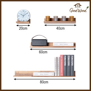 ชั้นวางของติดผนัง สไตล์มินิมอล ไม้ ACACIA  กว้าง 20 cm. ยาว 20-100 cm.ไม้แท้ 100% ชั้นวางต้นไม้ แข็งแรง ไม่บวม