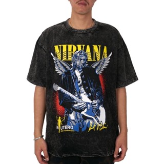 oversize T-shirt เสื้อยืด Nirvana MCF OVERSIZE ของแท้ S-5XL