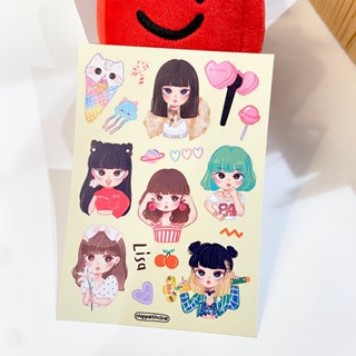 พร้อมส่ง // สติ๊กเกอร์ลิซ่า แบรนด์ happie.stickie 💖🌈