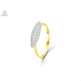 Tarry แหวนทองคำแท้ 9K ฝังเพชรแท้ น้ำ 97 แหวนเพชรกระจุก แหวนแต่งงาน แหวนหมั้น แหวนคู่รัก