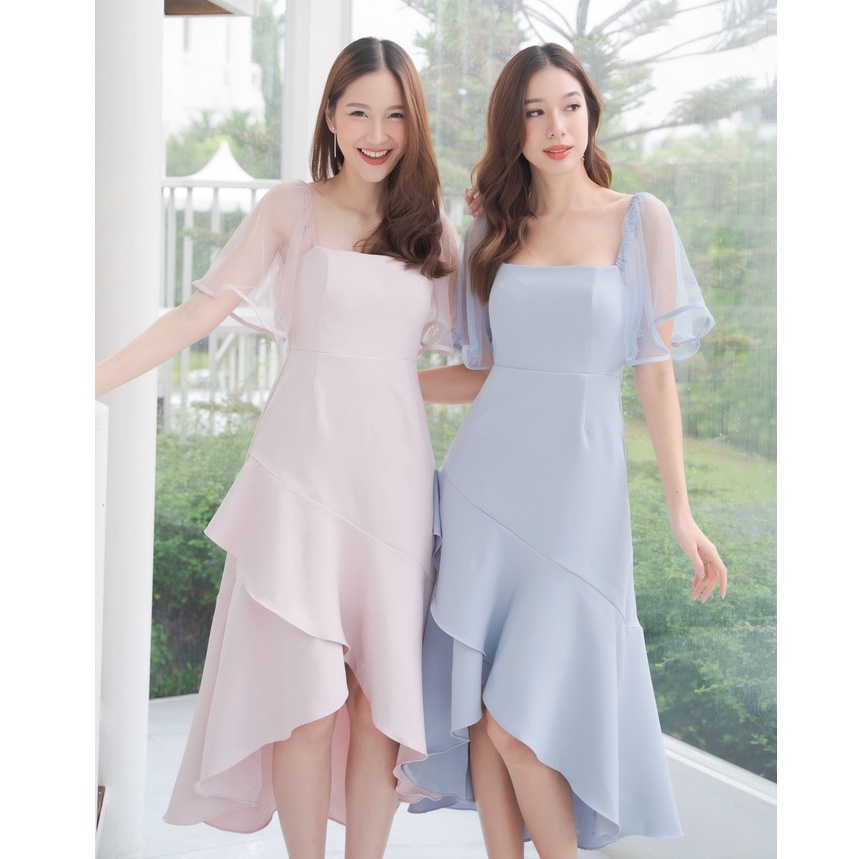Stella Dress KARBIRI เดรสระบาย เดรสแขนซีทรู
