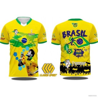 เสื้อยืดลําลอง แขนสั้น คอกลม ลายทีมชาติบราซิล NP2 22 23 World Cup สําหรับผู้ชาย และผู้หญิง เหมาะกับการเล่นกีฬา PN2