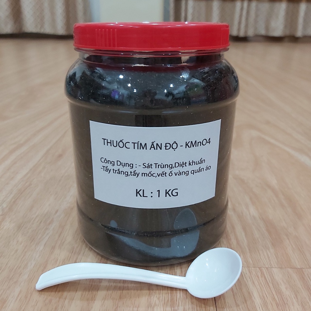 Pyanide KMnO4-India - ฆ่าเชื้อตู้ปลา รักษาน้ํา ฆ่าเชื้อ ทําความสะอาดคราบ - 1 KG